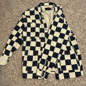 Forever 21 checkered shirt jacket